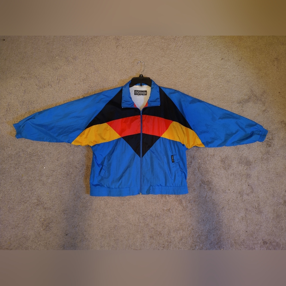 Vintage Members Only Color block Windbreaker Youth XL 18-20 Women's Small